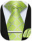 Enlision Corbata de Cuadros con Pañuelo y Clip de corbata para Hombre Conjunto de Corbata y Pañuelo de bolsillo para Boda Formales Negocio Trabajo,Verde