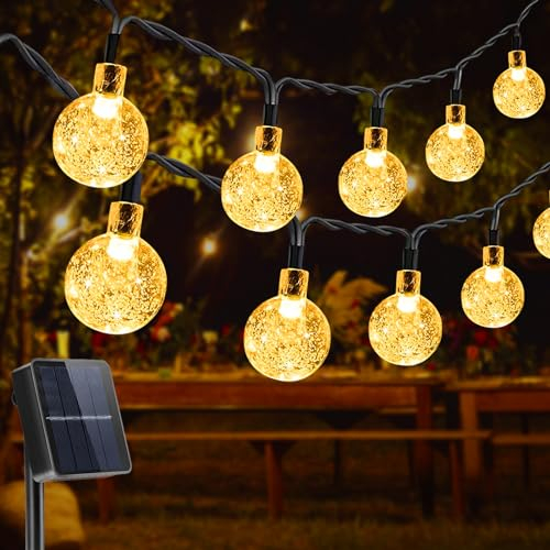 VIFLYKOO Solar Lichterkette Aussen, 11M 50 LED Lichterkette Außen, 8 Modi IP65 Wasserdicht Solarlichterkette Außen, Lampions Außen Wetterfest für Garten,Terrasse, Balkon, Hof, Party, Weihnachten Deko