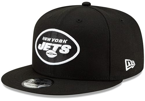 New Era NFL 9FIFTY Black White Adjustable Snapback Hat Cap One Size Fits All, New York Jets, Einheitsgr��e