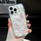ZTOFERA Hülle für iPhone 14,3D Schmetterling Handyhülle mit Laser Glitzer Regenbogen Sheen Design, Flexible TPU Stoßfeste Stoßfänger Schutzhülle für iPhone 14 6,1 - Weiß