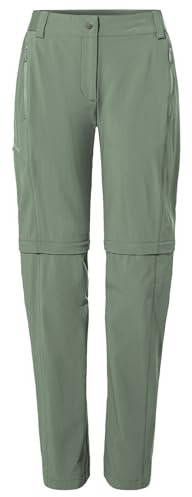 VAUDE Damen Women's Farley Stretch Zo T-Zip Pants Ii Hose, Agave, 48 EU