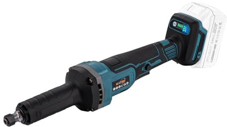 KATSU FIT-BAT 21V Brushless Meuleuse Droite sans Fil, avec Moteur sans Balais, Mandrin de 6mm, 4 Vitesses Variables et Interrupteur de Sécurité, sans Batterie ni Chargeur 102318