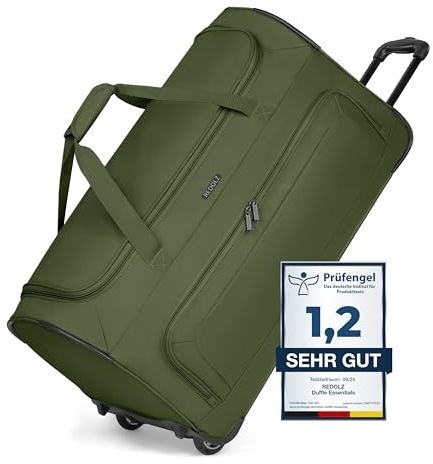 REDOLZ große L Trolley-Reisetasche mit Rollen 71 cm | 81 Liter | für Männer & Frauen (Duffle Essentials)