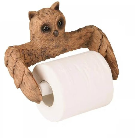 Marran Toilettenpapierhalter mit Eulen-Motiv, Toilettenpapierhalter für Toilette, Haushalt