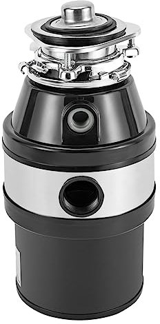 Kanbihao Abfallmühle für Spüle 1.2L Abfallzerkleinerer Küche Küchenabfallentsorger Müllzerkleinerer 560W für Verarbeitung Lebensmittelresten Gemüse RestePerikarp, Schwarz