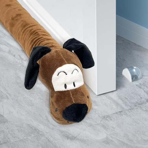 Bseical Boudin de porte 90 cm - Isolation acoustique - Protection contre les intempéries - Butoir de porte en Polypropylène Marron