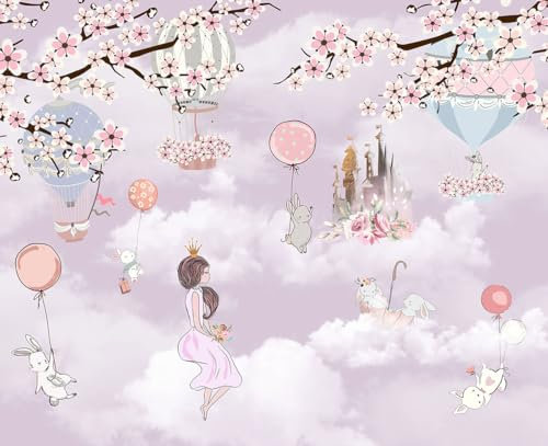 Papier peint panoramique Enfants - Château - Largeur 390 cm x Hauteur 317 cm