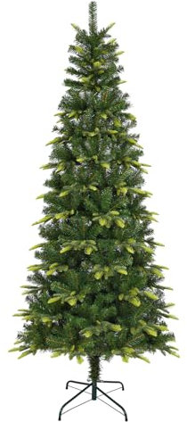 Uten Bleistift Weihnachtsbaum 225 cm, Realistischen PE Innendekoration Künstlicher Tannenbaum, PE & PVC 800 Natürlich Aussehende Spitzen, Aufklappbare Zweigen, 2 Arten Zweigen, Wiederverwendbar