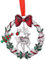 Weihnachtsschmuck 2024 für Weihnachtsbaum, Kranzform Christbaumschmuck Rundes Dekorativ Weihnachtsanhänger aus Metall für Heimparty Weihnachtsdeko Festgeschenk (Jeder Stil)