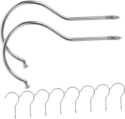 Warmhm 10St Zubehör für Kleiderbügelhaken Haken für Kleiderbügel Schwerlast- Schraubbare Universelle schrauben decken Kleiderbügel DIY DIY- Eisen Silver