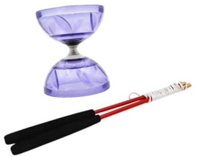 F Fityle Diabolo interactif, Jouet d'adresse, Jeu de Fitness, Jeu de Jonglerie Chinois Pratique à Double tête pour Enfants, Jardin, communauté, pelouse