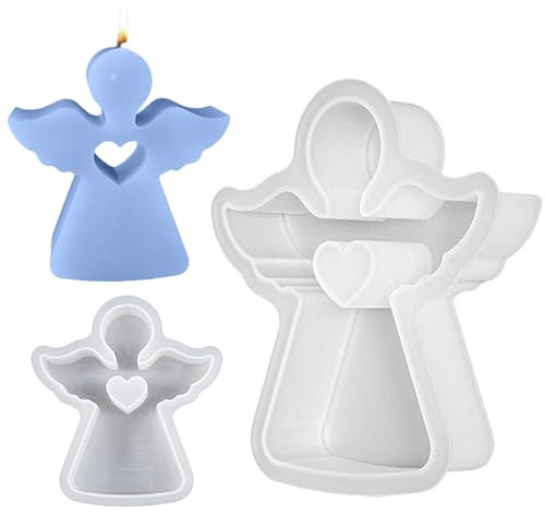 Stampi Per Candele, Candele in Silicone Angelo per Candele in Gesso per artigianato, ornamenti fai da te, decorazioni per la casa AOOTUERL