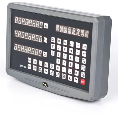 DIKAMAN Linearencoder-Kit, 3-Achsen-Drehmaschinen-Fräs-DRO-Digitalanzeige-Kit passend for linearen Skalen-Encoder für Fräsmaschine