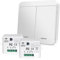 GOEDCH Interrupteur sans fil avec récepteur : ensemble d'interrupteurs sans fil, interrupteur mural sans fil, avec 2 récepteurs jusqu'à 50 m de portée pour lampe intérieure, extérieur, bureau et