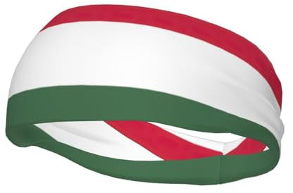 Flag Of Hungary Print Comfort And Functionality Sports Sweatband Stretchy Breathable Headband Football