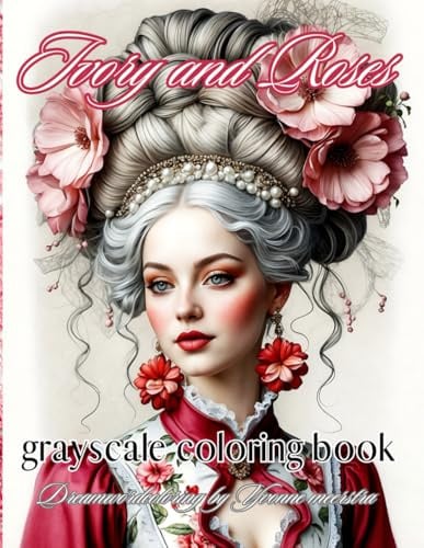 Ivory and Roses: A Dreamy Victorian Fantasy Coloring Book for Adults – Featuring Elegant Women, Lace, and Roses