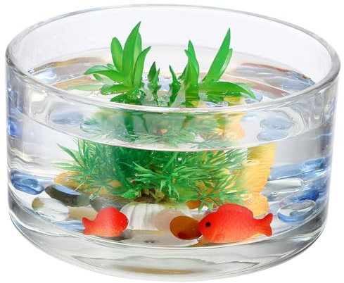 HEMOTON Klarer Glas Blumentopf Für Hydrokultur Dekorative Vase Für Wasserpflanzen Rundes Terrarium Für Hochzeiten Feiern Und Zuhause Hochwertiges Langlebiges Glas Mit Glattem