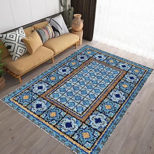 Latch Hook Kit for Adults, Latch Hook Rug Kit, Home Carpet Making Kit, Cross Stitch Embroidery Kits, Carpet Latch Hook Kit 38x52cm