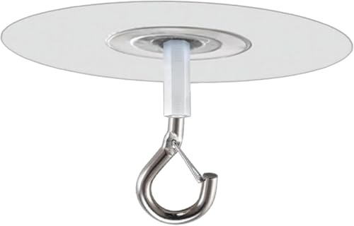 Wyjuan Klebe-Deckenhaken - Tragfähiger Aufklebe-Deckenhaken, Haftend | Bohrfreies Aufhängehaken mit Sicherheitsverschluss, Wasserbeständig für Pflanzen, Glöckchen, Aufbewahrung