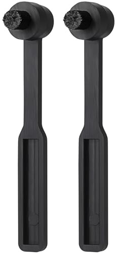 OATIPHO 2 Pcs Black Stylus Cleaning Brushes for Record Player Needle Vinyl Turntable, Needle Cleaning Brush Set for Vinyl Records Playback Maintenance