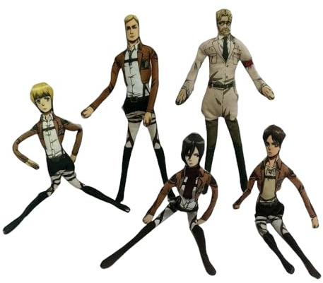 Anjinguang Levi Plüschfiguren Hange Zoe/Zeke Jaeger/Eren Jaeger Anime Twistable Action Figuren Puppe Cartoon Kissen Posable Anime Figur Home Sofa Dekoration