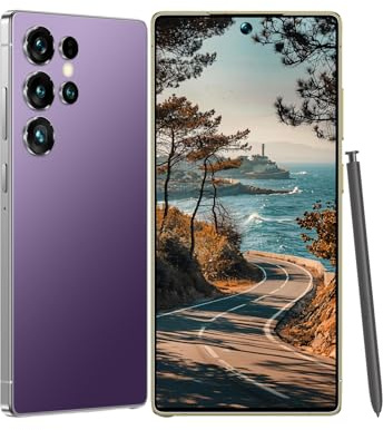 Maustron Smartphone U25 Ultra | Pantalla de 7,3 Pulgadas, Android 14, Doble SIM, procesador de Cuatro núcleos, 256 GB de Memoria Interna, GPS y reconocimiento Facial – Morado