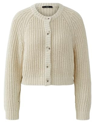 Oui Damen Strickjacke lässig geschnitten Uni