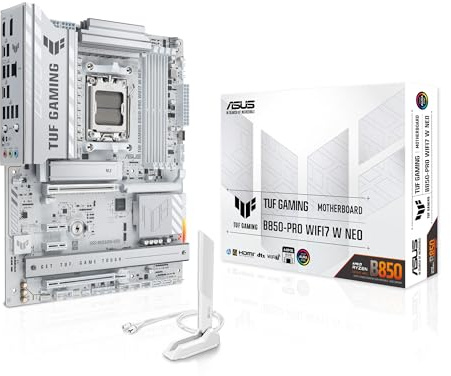 ASUS TUF Gaming B850-PRO WIFI7 W Neo Carte mère AMD ATX, 14+2+1 Phases de Puissance, DDR5 avec AEMP, Trois emplacements M.2, PCIe 5.0 pour GPU Nouvelle génération, Ethernet 2,5 Go, BIOS 64 Mo et AI