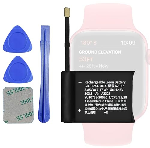 BOVDRO Kompatibel mit A-pple Watch iWatch Series 6 44mm Ersatzakku,A2327 Akku für Inklusive Reparaturwerkzeug