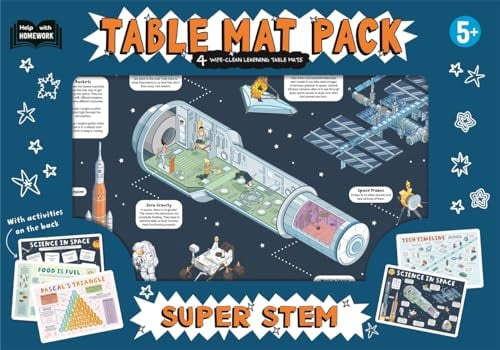 5+ Super STEM (4 Wipe-Clean Learning Table Mats)