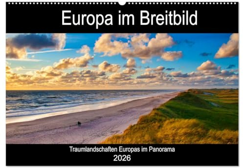 Europa im Breitbild (Wandkalender 2026 DIN A2 quer), CALVENDO Monatskalender: Europas Landschaften im Panorama (CALVENDO Natur)