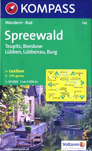 Spreewald: Wander- und Radtourenkarte. Teupitz, Beeskow, Lübben, Lübbenau, Burg. 1:50.000.