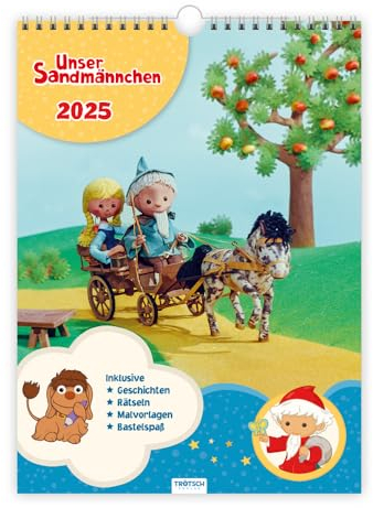 Trötsch Unser Sandmännchen Classickalender Kalender Unser Sandmännchen 2025: Wandkalender