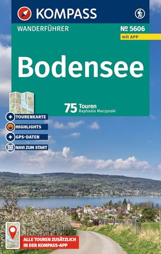 KOMPASS Wanderführer Bodensee, 75 Touren mit Extra-Tourenkarte: mit Touren und GPS-Daten in der KOMPASS-App