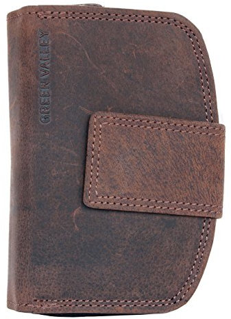 FLW Green Valley Geldbörse aus echtem Leder, Braun, Taglia Unica, Klassisch