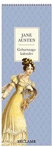 Jane Austen Geburtstagskalender | Immerwährender Wandkalender zum Eintragen im praktischen Streifenformat | Mit Illustrationen und Zitaten aus Jane Austens beliebtesten Romanen und Briefen