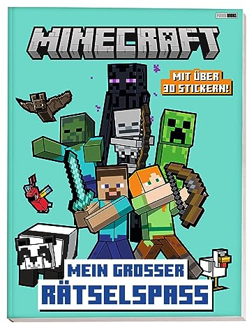 Minecraft: Mein großer Rätselspaß: Activitybuch mit über 30 Stickern!