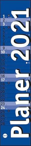Planer Mini-long, blau Kalender 2021