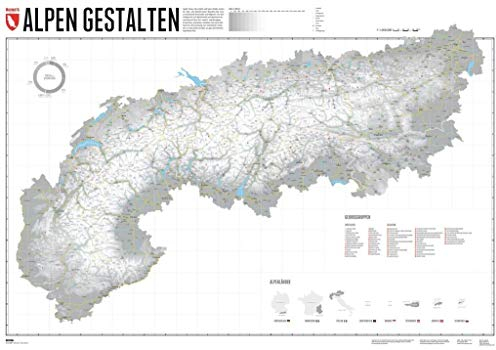 Alpen Gestalten - 100 x 70 cm: Gestalte deine persönlichen Alpenkarte