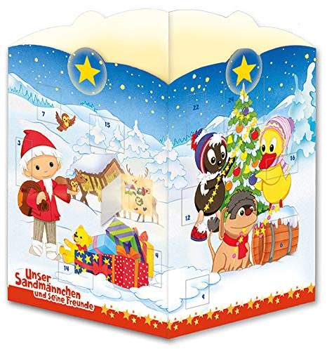 Trötsch Unser Sandmännchen Postkarte zum Aufstellen Windlicht-Adventskalender Sandmann: Karte Weihnachtskarte
