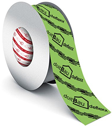 4x doitBau deflexx Profi nastro barriera al vapore verde 60mm x 25m - nastro adesivo ad alte prestazioni per film barriera al vapore film barriera al vapore barriera al vapore, applicazione universale