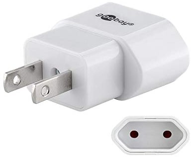 Goobay 45345 Netzadapter, Eurobuchse (Typ C, CEE 7/16) > US/Japan-Stecker (Typ A, NEMA 1-15, 2-polig)