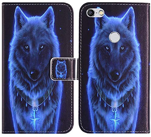 TienJueShi Wolf Flip Book Stand Brieftasche Leder Tasche Schütz Hülle Handy TPU Silikon Case Für TP-Link Neffos C9A 5.45 inch Abdeckung Wallet Cover Etüi