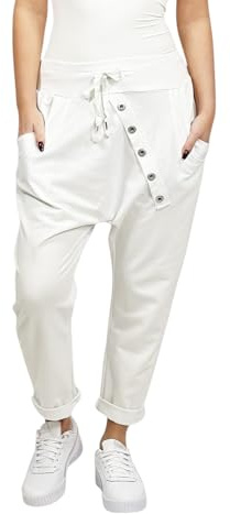 Mississhop Damen Hose Sweatpants Jogginghose Baumwolle Freizeithose Boyfriend Sporthose