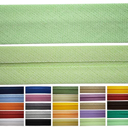 Roban Fashion Baumwoll Schrägband 50mm breit Textilband Blende in 24 Farben