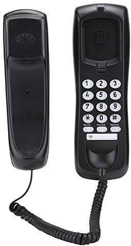 Tangxi Telefono Fisso KX-T628 Linea Fissa con Cavo, Mini Telefono cablato per Ufficio/casa/Hotel, Adatto per collocazione su scrivania o Parete, ID chiamante, Doppio Sistema FSK/DTMF