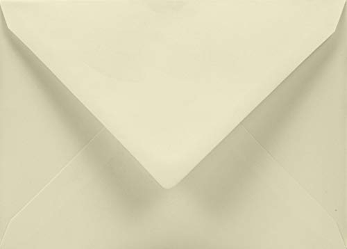 Netuno 25 Briefumschläge Elfenbein DIN C6 114 x 162 mm 120g Aster Smooth Ivory Briefhüllen creme nassklebend ohne Fenster elegante Kuverts für Einladungen Hochzeit Geburtstag Taufe Kommunion