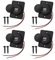 Be In Your Mind 4pcs 3.1A Double Prise USB de Voiture Auto Câble Rouge Chargeur Socket 2 Adaptateur Port 12V-24V Charge Panneau de Chargement Connecteur