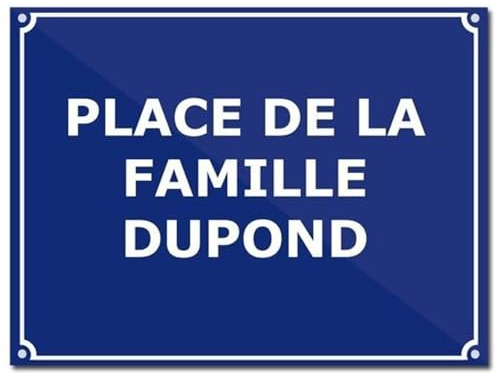 Plaque de Rue Personnalisée avec Texte - Impression de Votre Nom sur Cette Plaque Personnalisable - Idée Cadeau pour Noël, Fête des Pères