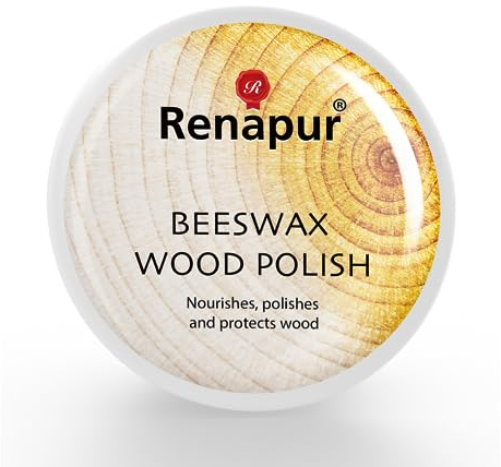 Renapur Premium Beeswax Wood Polish - Natural Furniture Polish & Conditioner - Nourishes, Polishes, and Protects All Wood Types - Food-Safe - Ideal for Wooden Surfaces & Furniture (200ml)